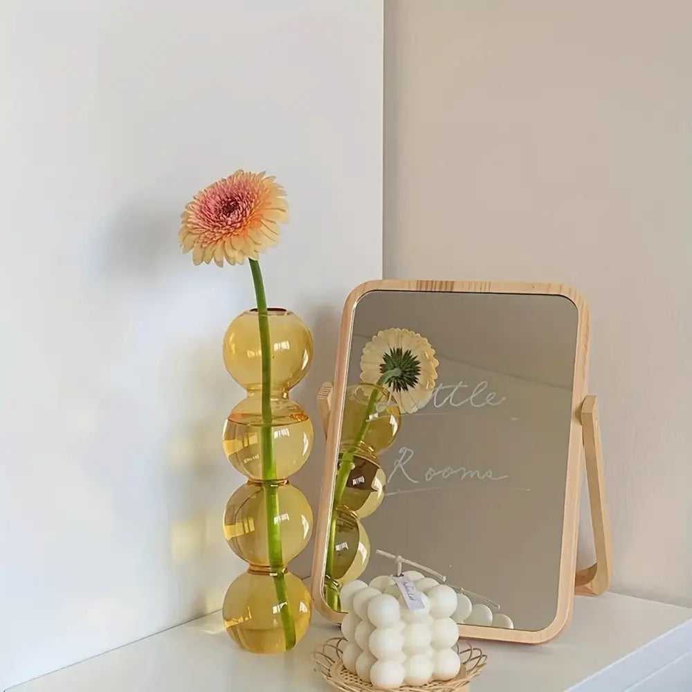 DecorBites™ Clear Glass Bubble Vase for Home Decor