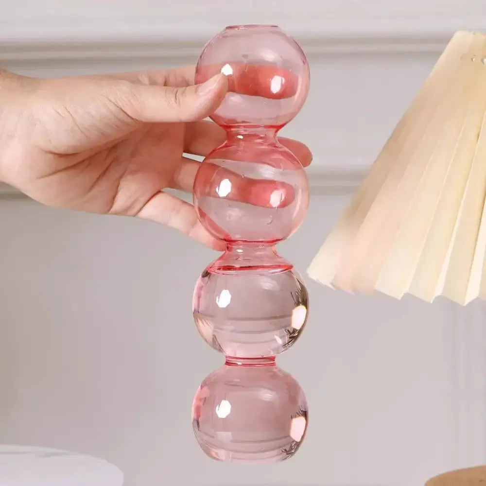 DecorBites™ Clear Glass Bubble Vase for Home Decor