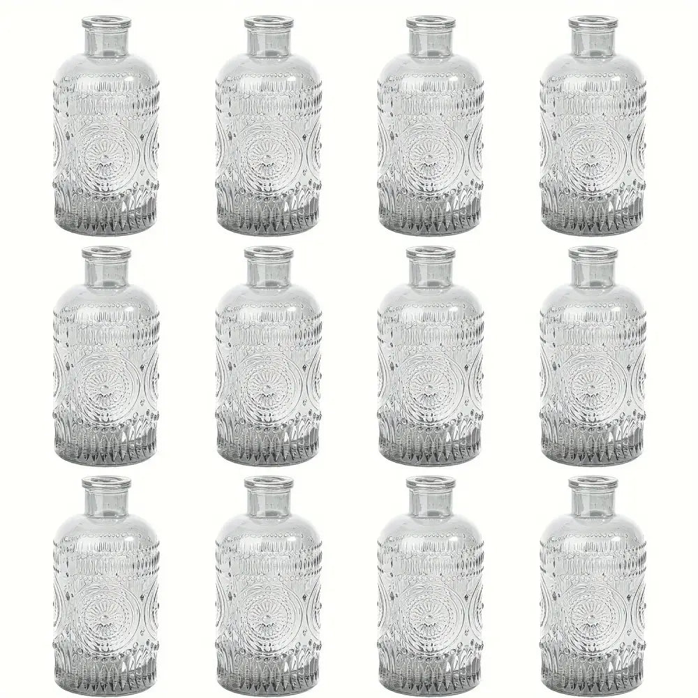 DecorBites™ Clear Glass Bud Vases Set - 12 Pieces