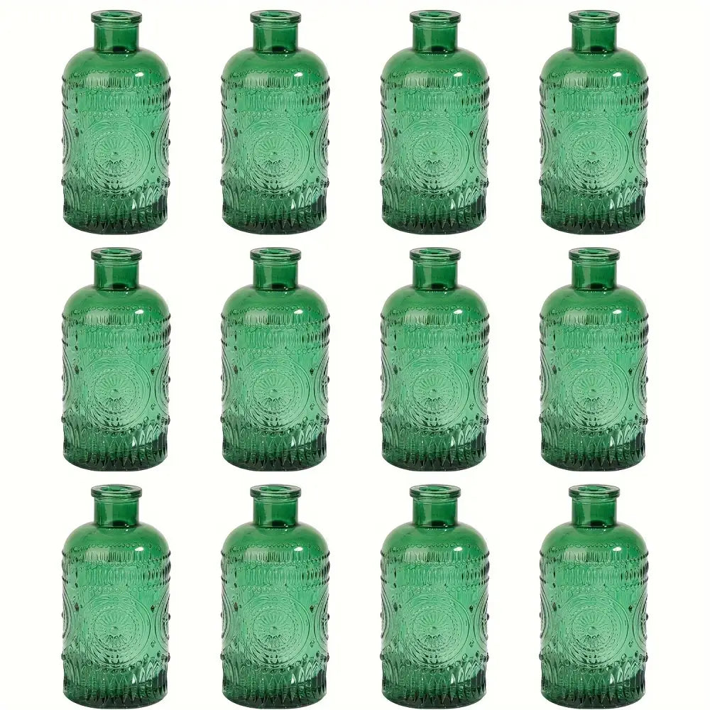 DecorBites™ Clear Glass Bud Vases Set - 12 Pieces