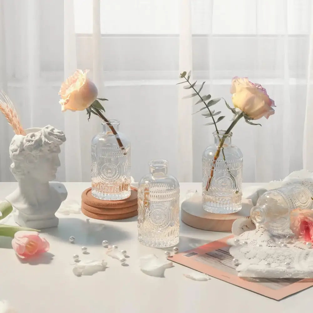 DecorBites™ Clear Glass Bud Vases Set - 12 Pieces