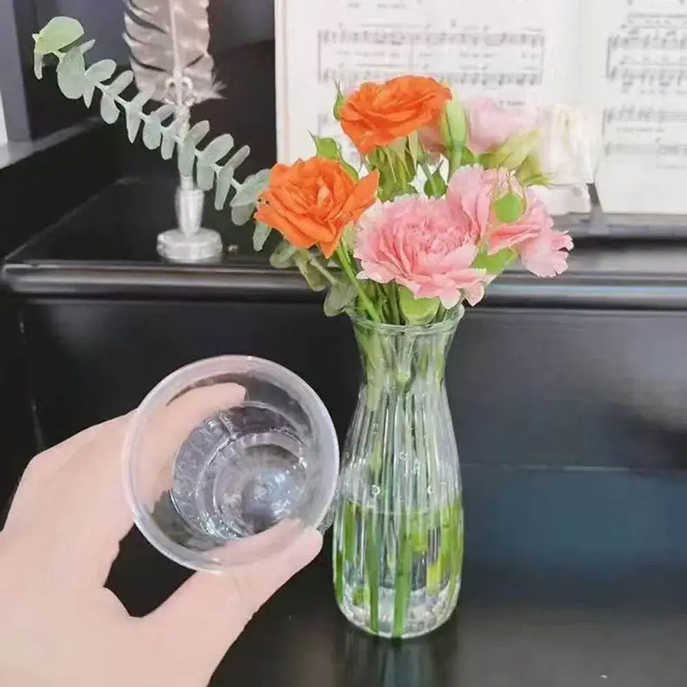 DecorBites™ Clear Nordic Plastic Vase for Hydroponic Flowers
