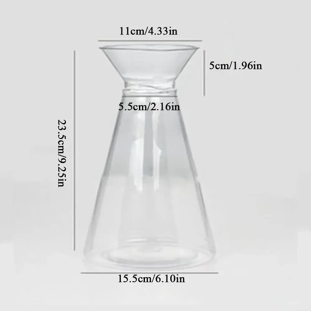 DecorBites™ Clear Nordic Plastic Vase for Hydroponic Flowers
