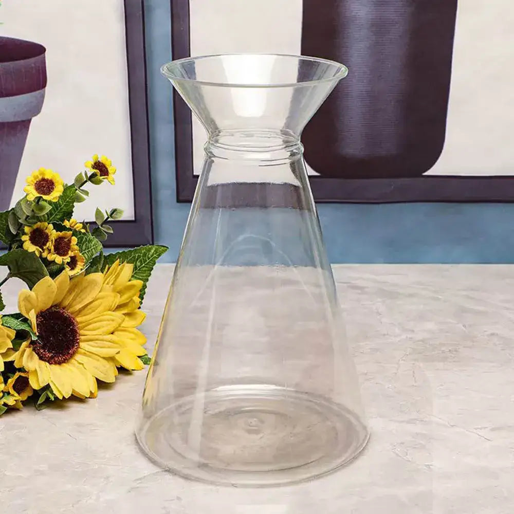 DecorBites™ Clear Nordic Plastic Vase for Hydroponic Flowers