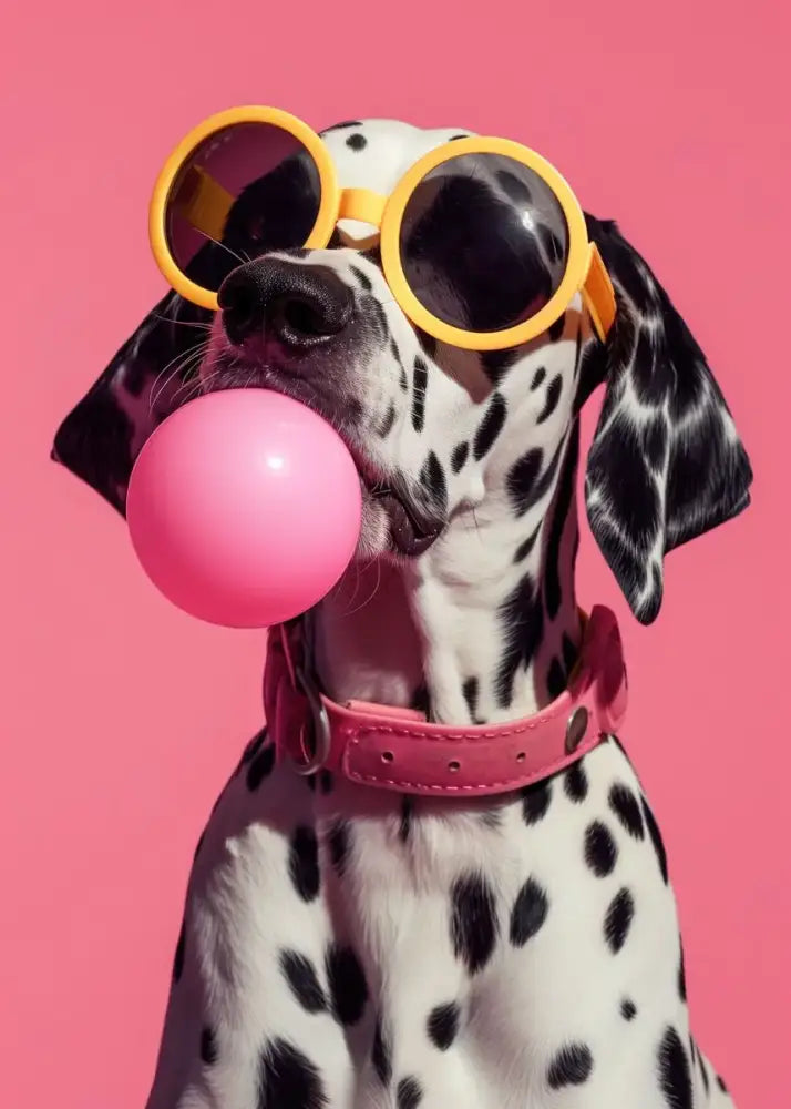 DecorBites™ Colorful Dog Sunglasses Canvas Wall Art