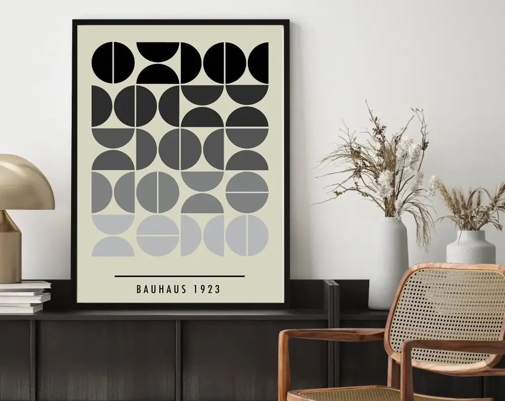 DecorBites™ Colorful Geometric Bauhaus Canvas Print