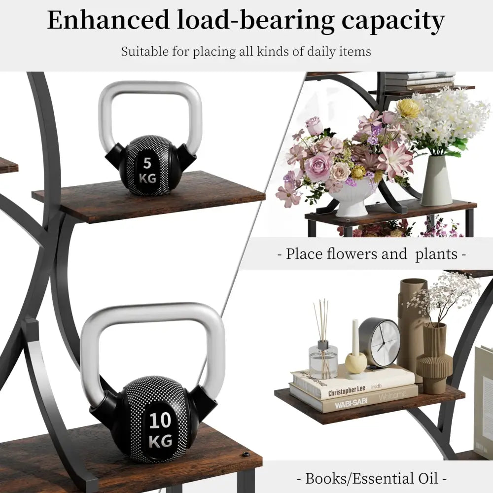 DecorBites™ Compact Tree Design Plant Stand with Multiple Shelves