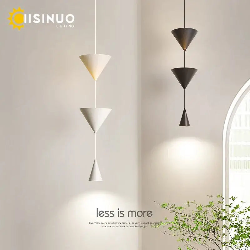 DecorBites™ Cone Pendant Light 17W Black White Industrial Kitchen Island Bedside Lamp