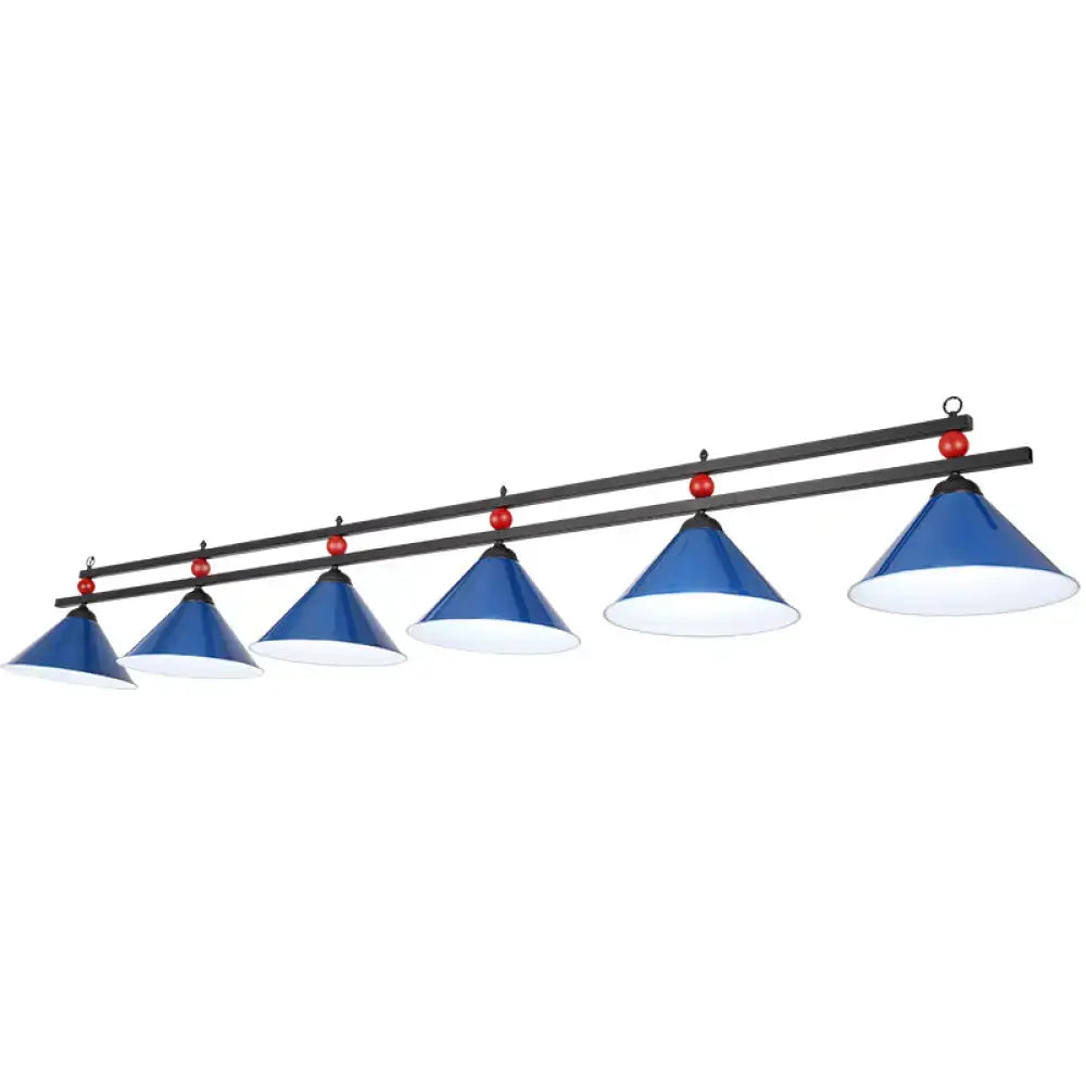 DecorBites™ Conical Island Metal Pendant Ceiling Light - Industrial Style with Decorative Billiards Accent