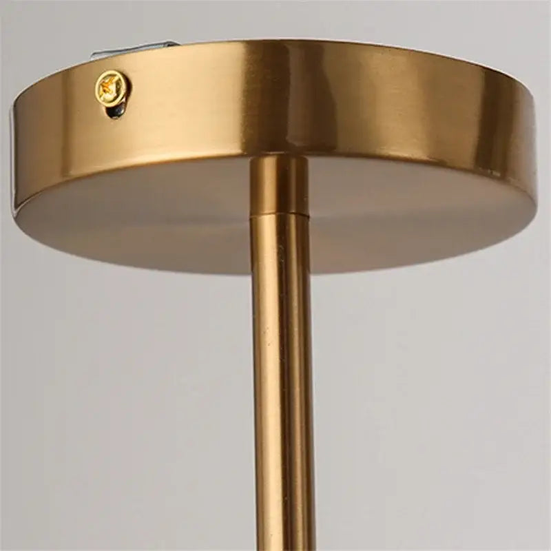 DecorBites™ Contemporary Black and Gold Chandelier - White Glass Ball