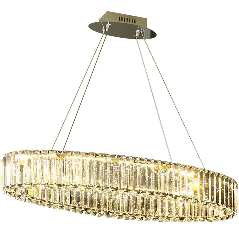 Decorbites contemporary clear crystal chandelier dining room light