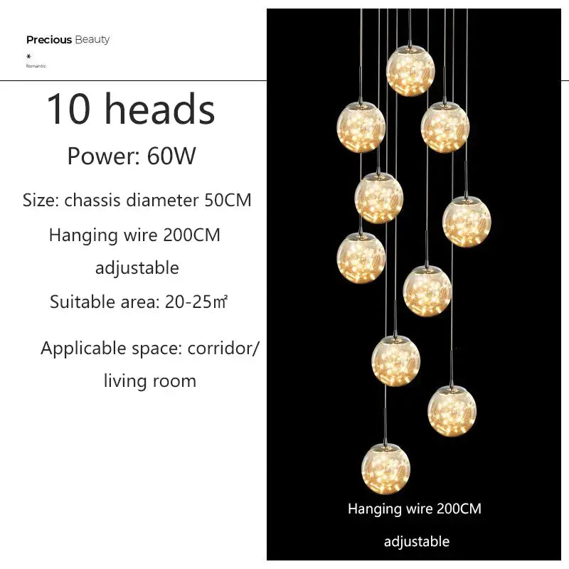 DecorBites™ Contemporary Crystal Ball Chandelier - Free Shipping