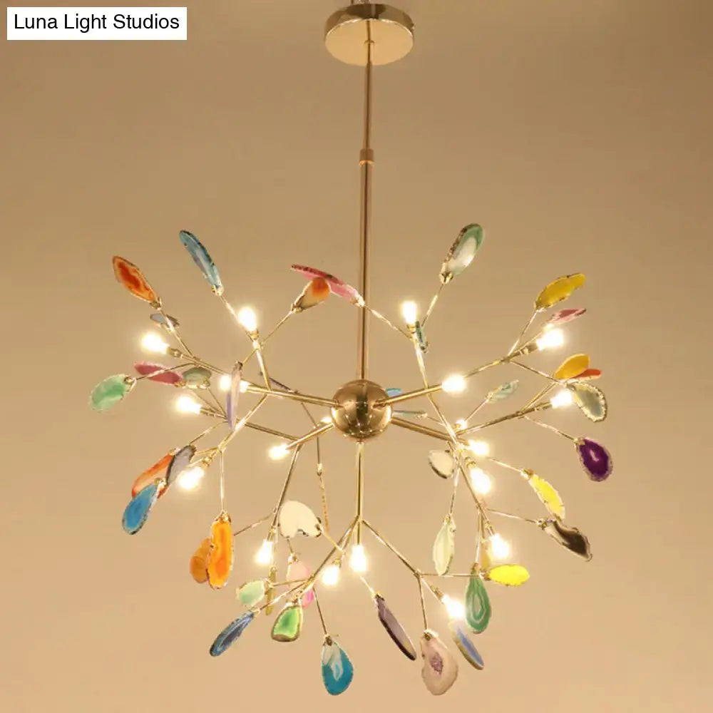 DecorBites™ Contemporary Firefly Metal Pendant Light with Round Canopy for Living Room - Island Lighting Solution