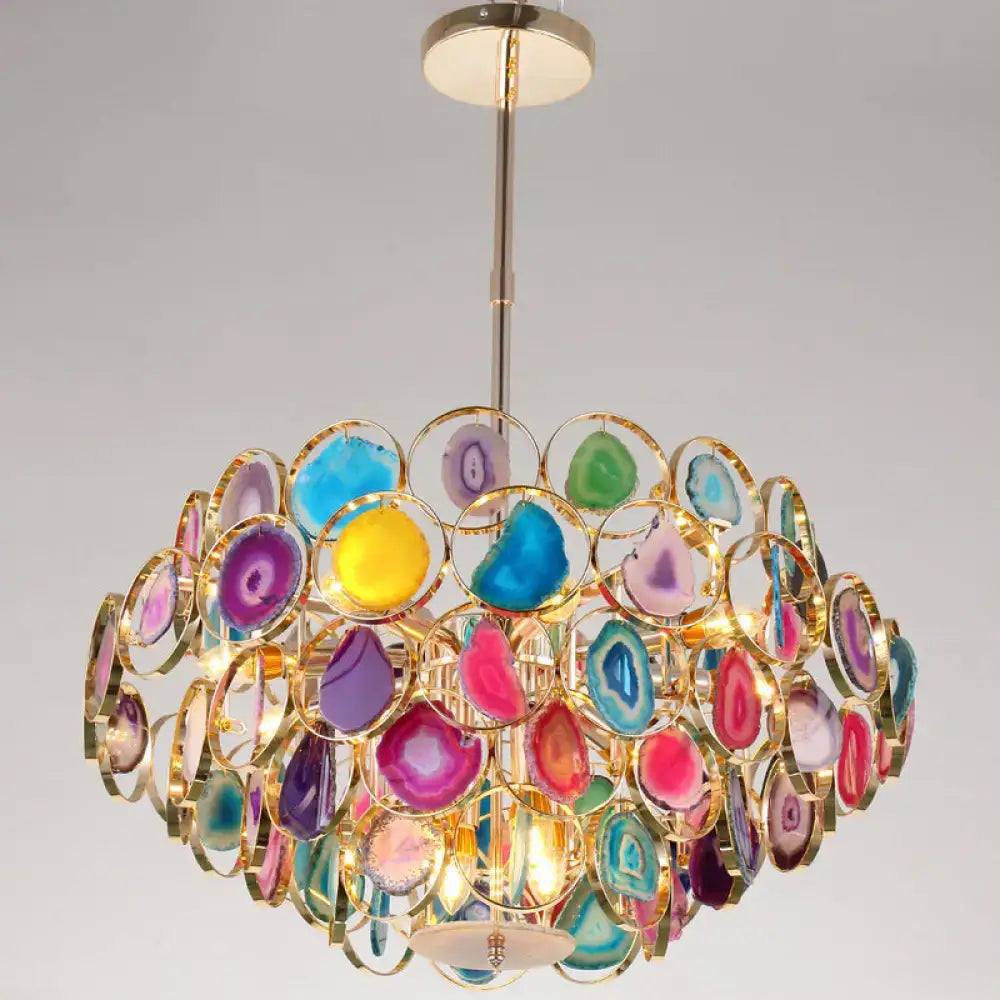 DecorBites™ Contemporary Firefly Metal Pendant Light with Round Canopy for Living Room - Island Lighting Solution