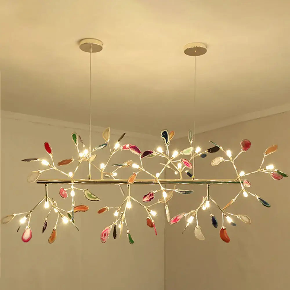 DecorBites™ Contemporary Firefly Metal Pendant Light with Round Canopy for Living Room - Island Lighting Solution