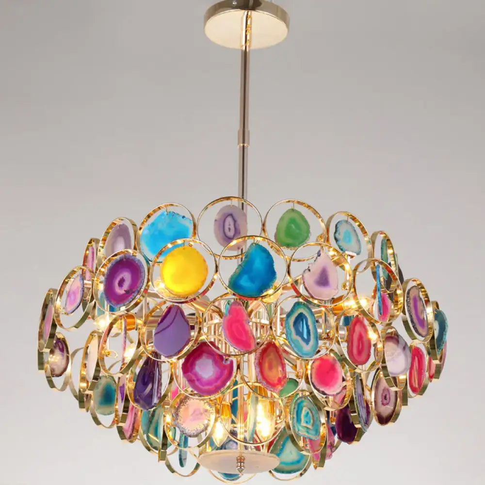 DecorBites™ Contemporary Firefly Metal Pendant Light with Round Canopy for Living Room - Island Lighting Solution