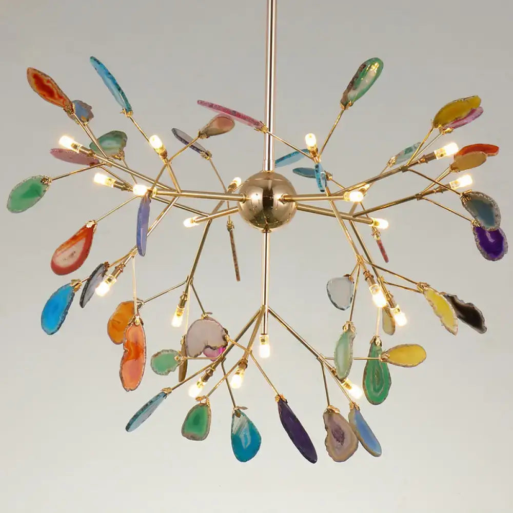 DecorBites™ Contemporary Firefly Metal Pendant Light with Round Canopy for Living Room - Island Lighting Solution