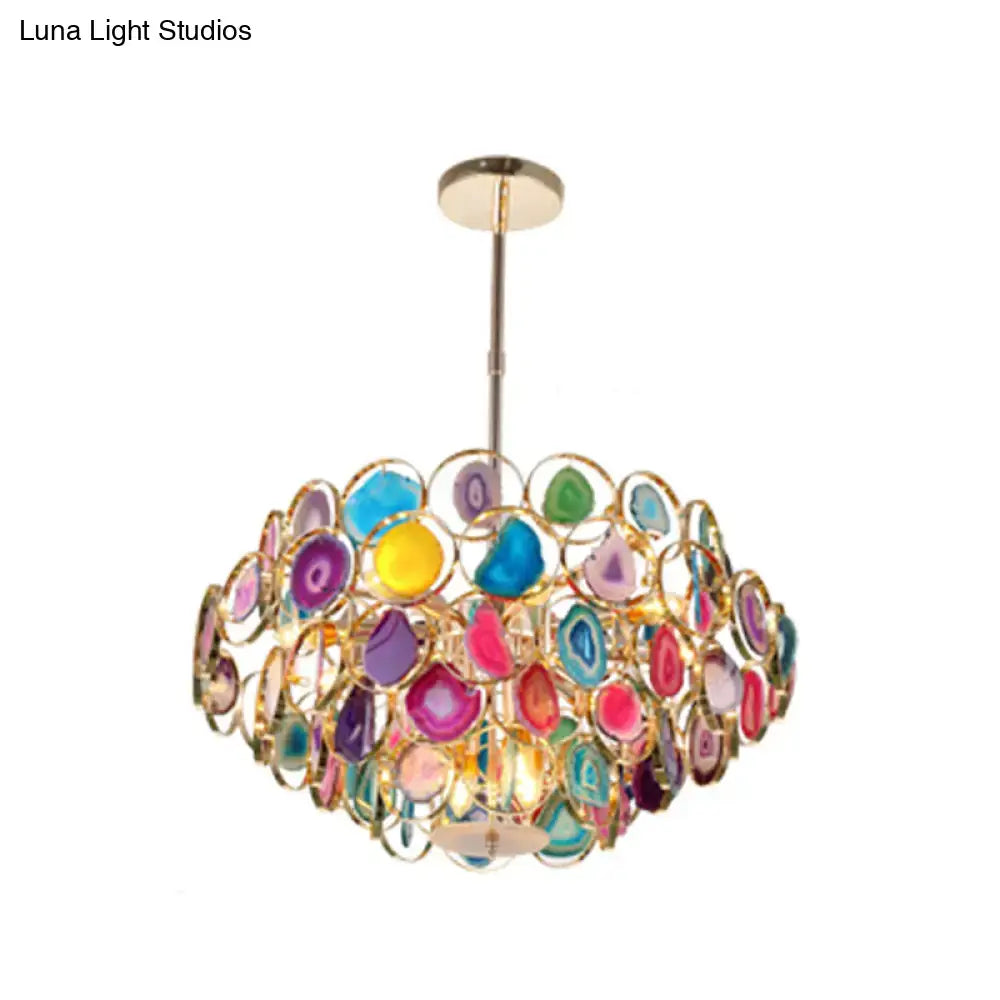 DecorBites™ Contemporary Firefly Metal Pendant Light with Round Canopy for Living Room - Island Lighting Solution