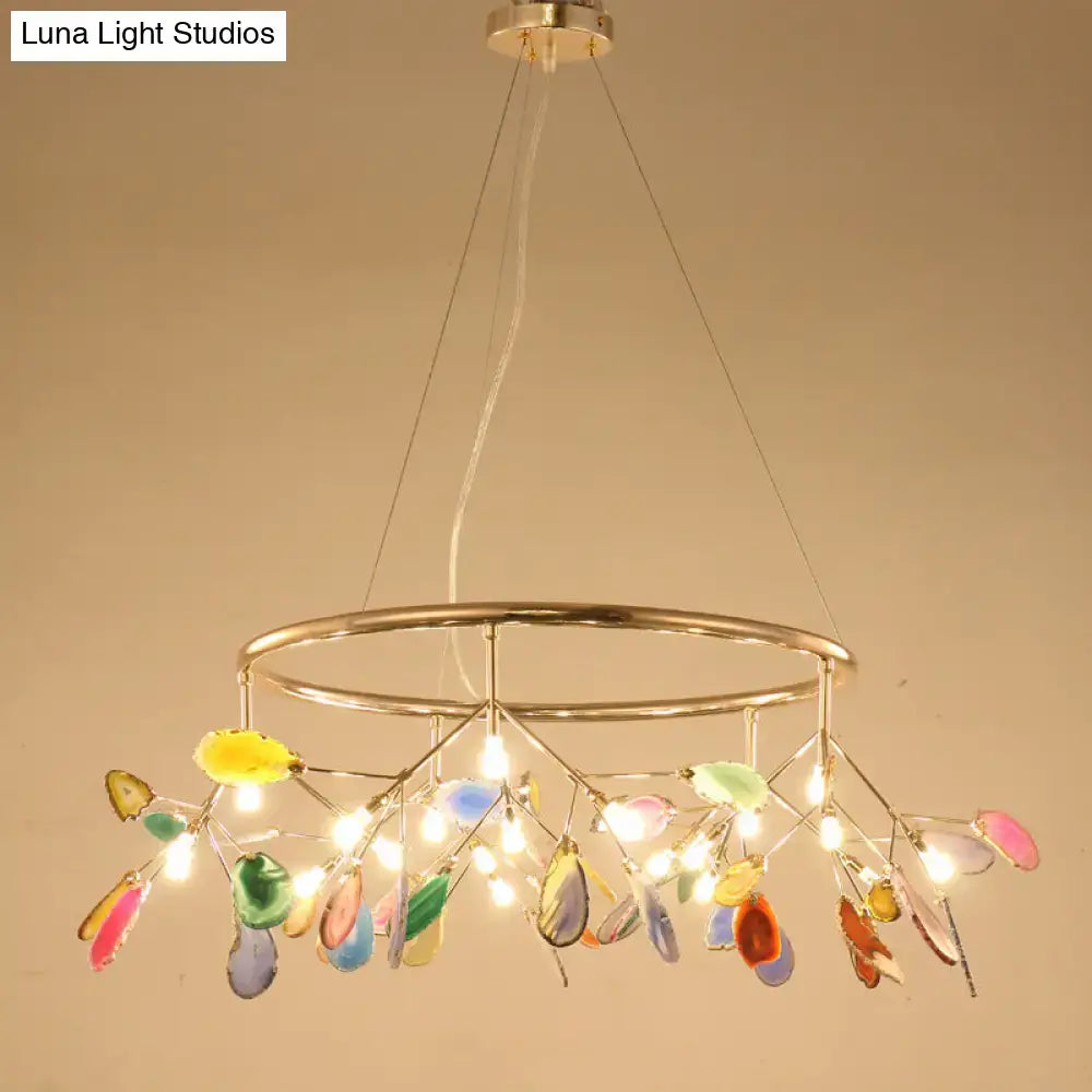 DecorBites™ Contemporary Firefly Metal Pendant Light with Round Canopy for Living Room - Island Lighting Solution