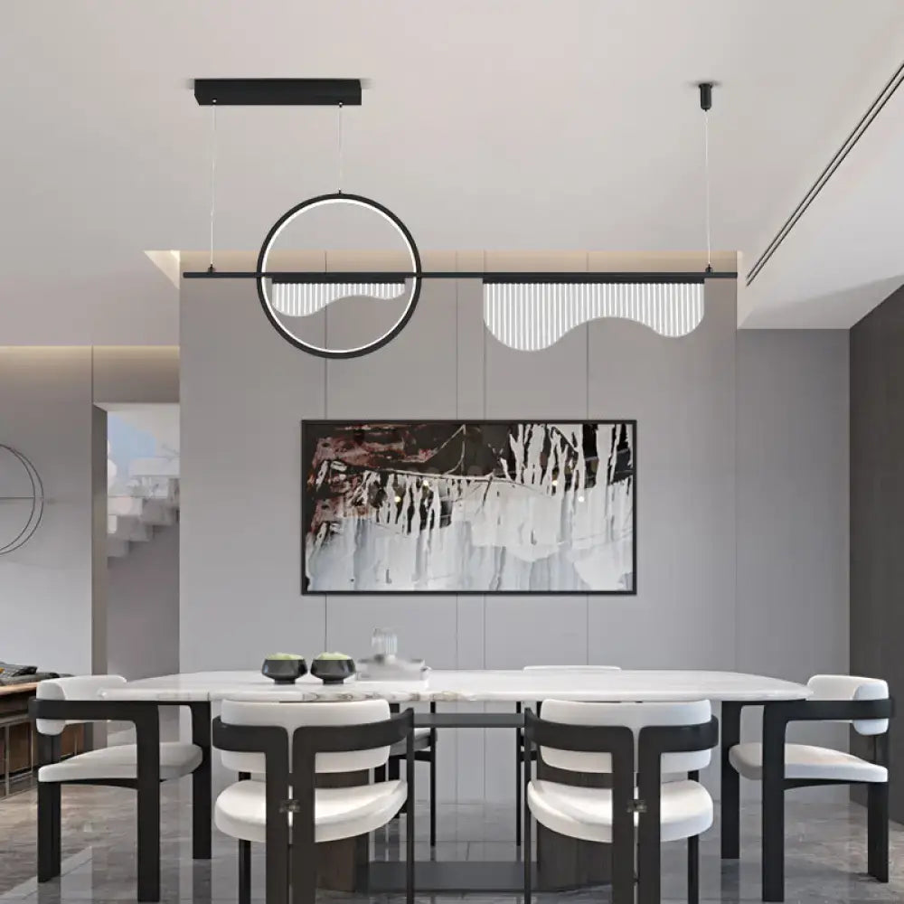 DecorBites™ Contemporary Geometric LED Pendant Light for Dining Room Island