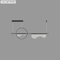 DecorBites™ contemporary black and white minimalist pendant light with circular frame for dining room island