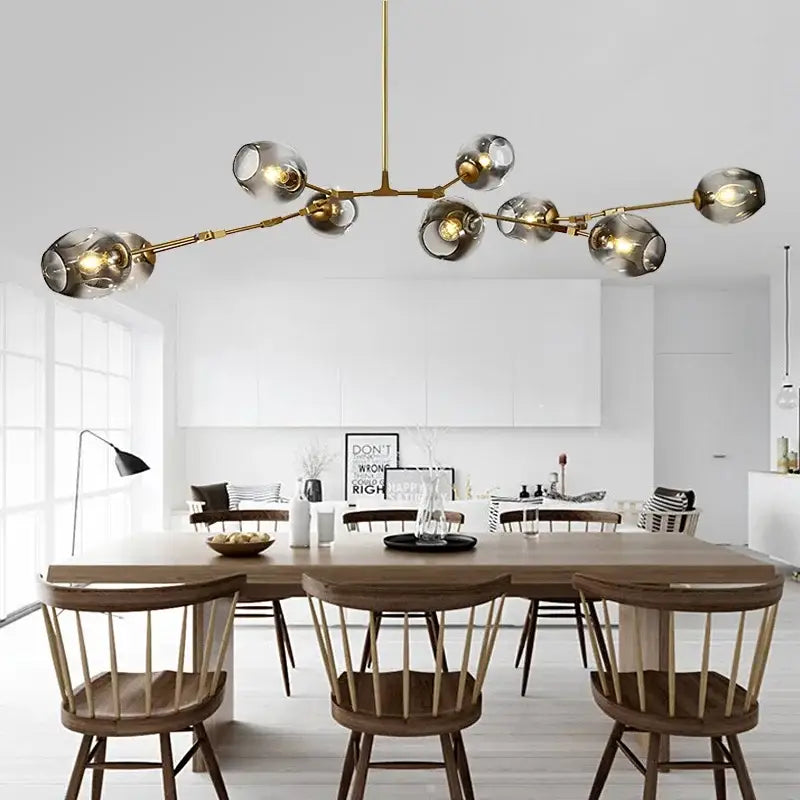 DecorBites™ Contemporary Glass Bubble Chandelier for Living Room