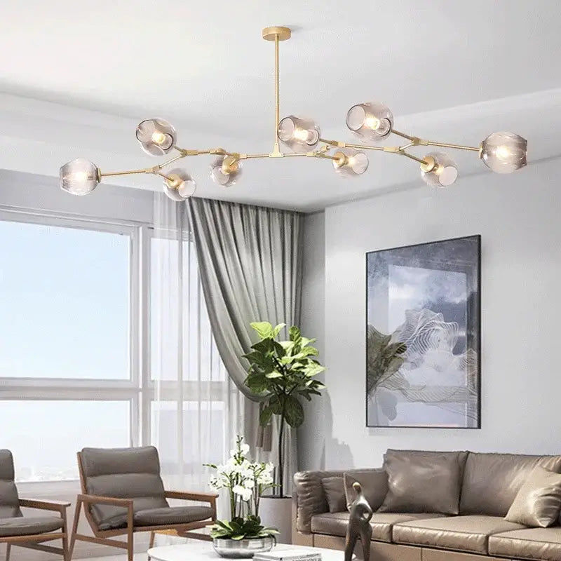 DecorBites™ Contemporary Glass Bubble Chandelier for Living Room