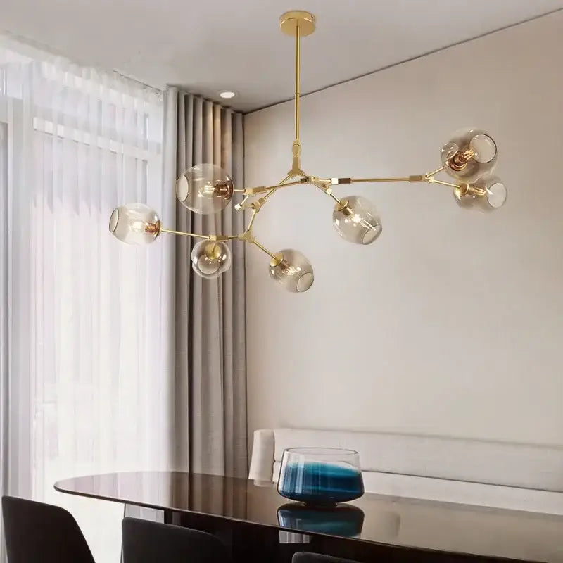 DecorBites™ Contemporary Glass Bubble Chandelier for Living Room