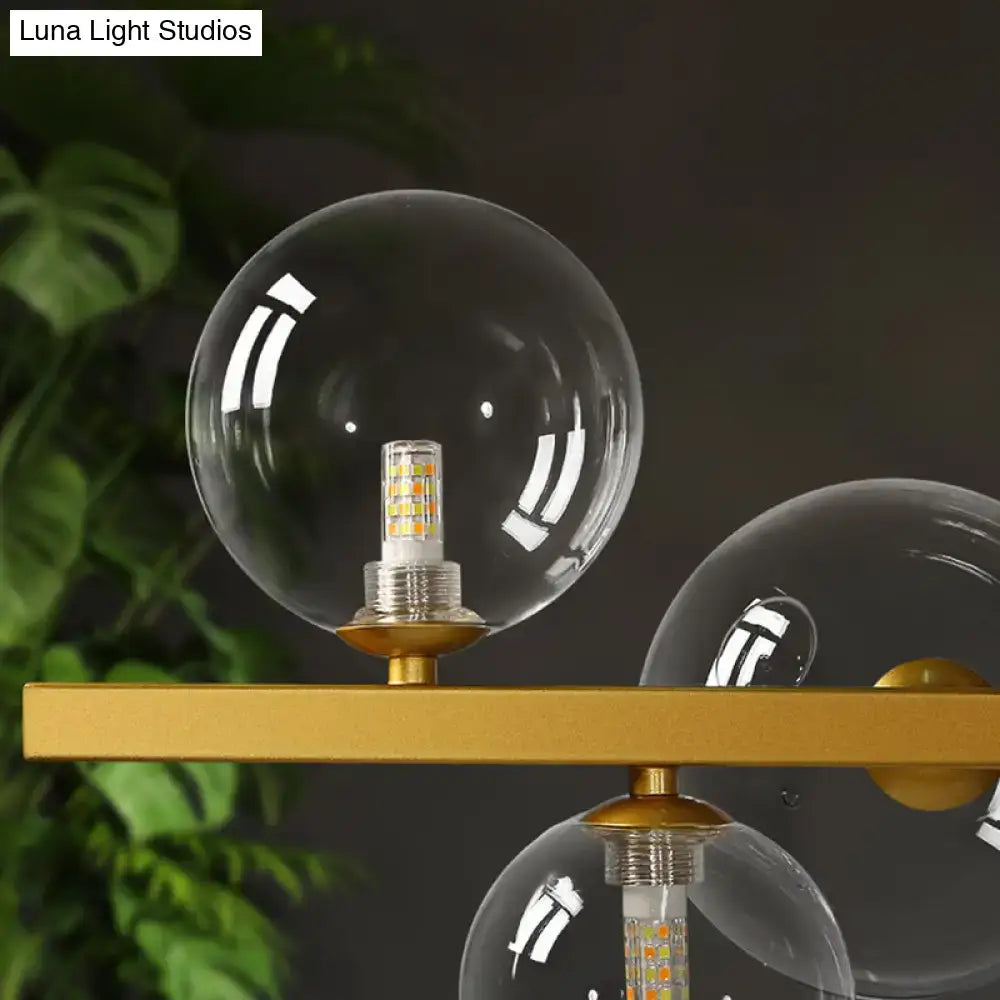 DecorBites™ Contemporary Glass Island Lamp: 7-Head Hanging Light for Dining Room