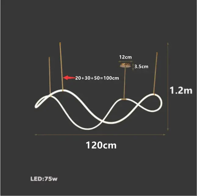 ثريا DecorBites™ LED عصرية لإضاءة غرفة الطعام