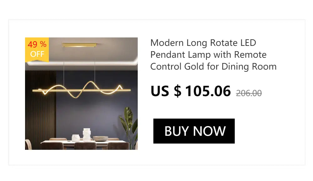 ثريا DecorBites™ LED عصرية لإضاءة غرفة الطعام