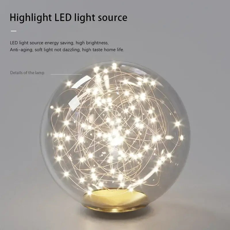 ثريا DecorBites™ LED زجاجية عصرية لإضاءة المنزل