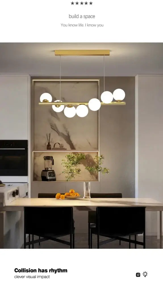 ثريا DecorBites™ LED زجاجية عصرية لإضاءة المنزل