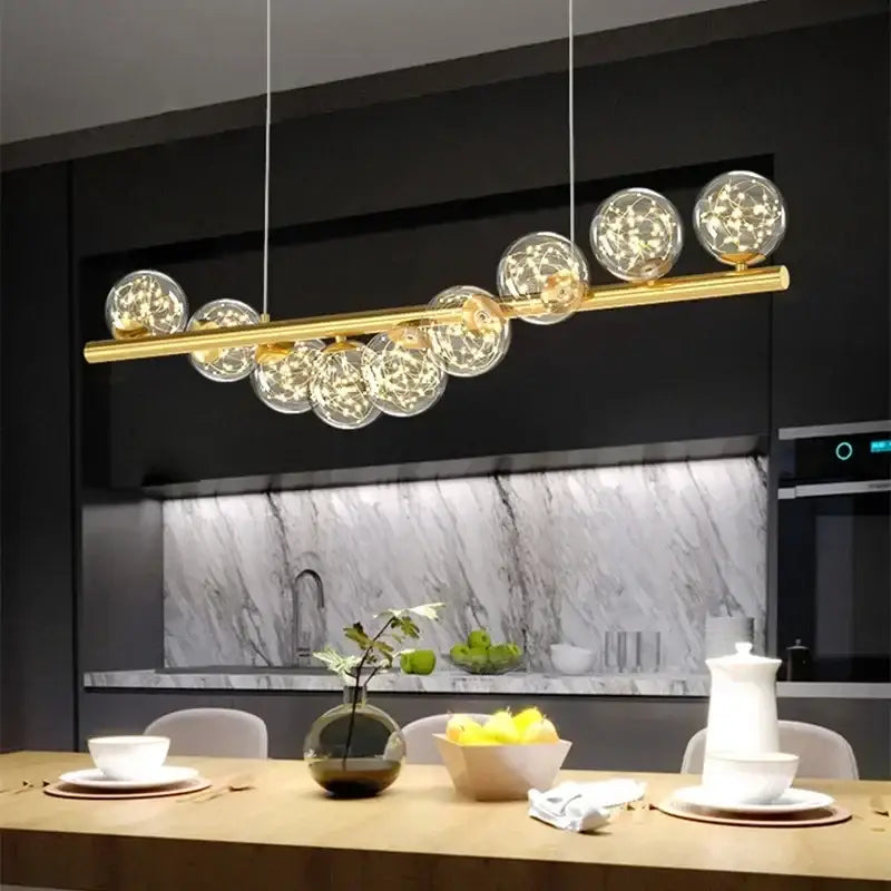 ثريا DecorBites™ LED زجاجية عصرية لإضاءة المنزل