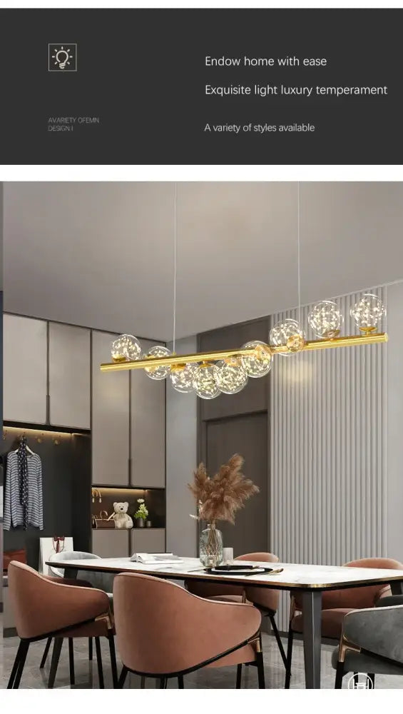 ثريا DecorBites™ LED زجاجية عصرية لإضاءة المنزل
