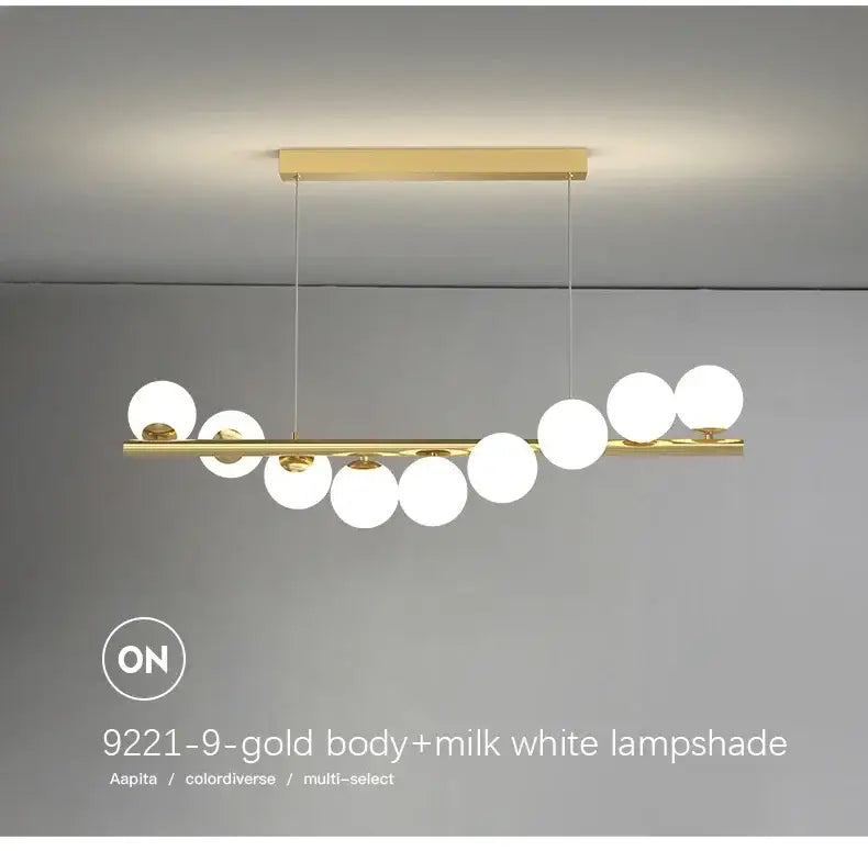 ثريا DecorBites™ LED زجاجية عصرية لإضاءة المنزل