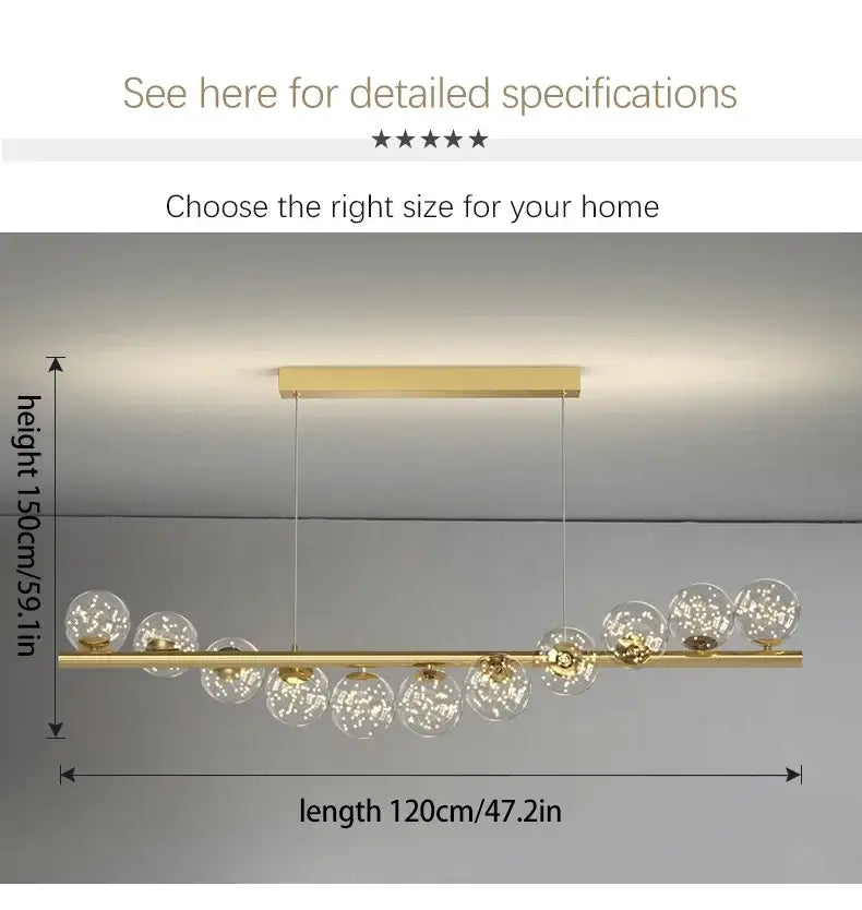 ثريا DecorBites™ LED زجاجية عصرية لإضاءة المنزل