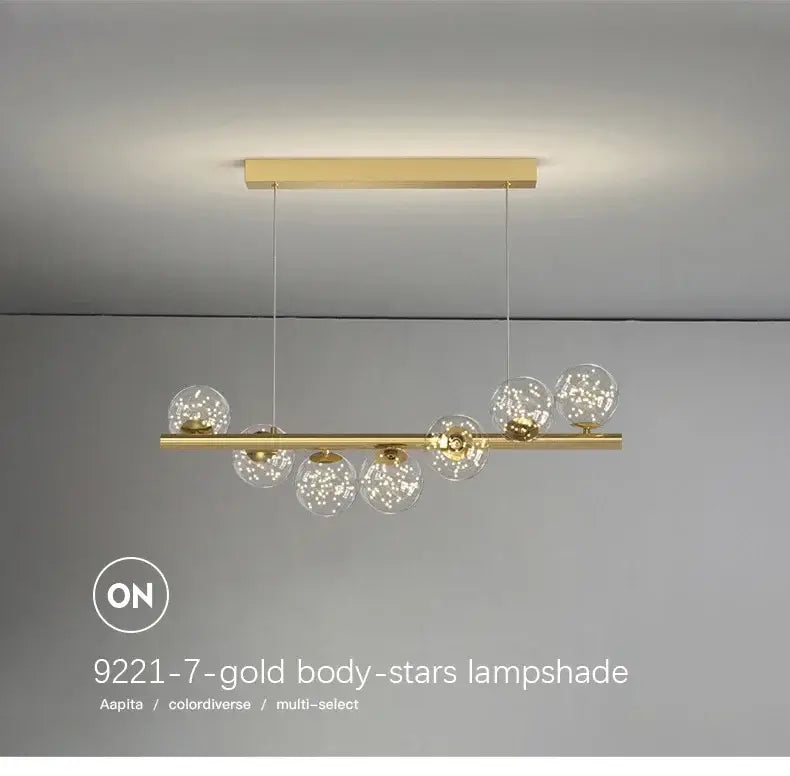 ثريا DecorBites™ LED زجاجية عصرية لإضاءة المنزل