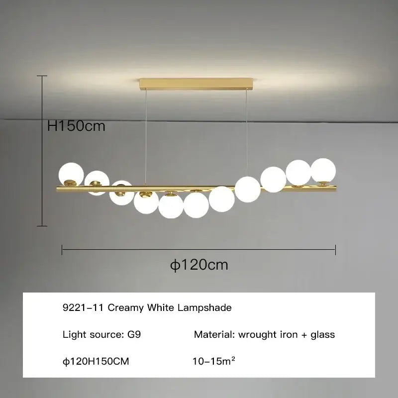 ثريا DecorBites™ LED زجاجية عصرية لإضاءة المنزل