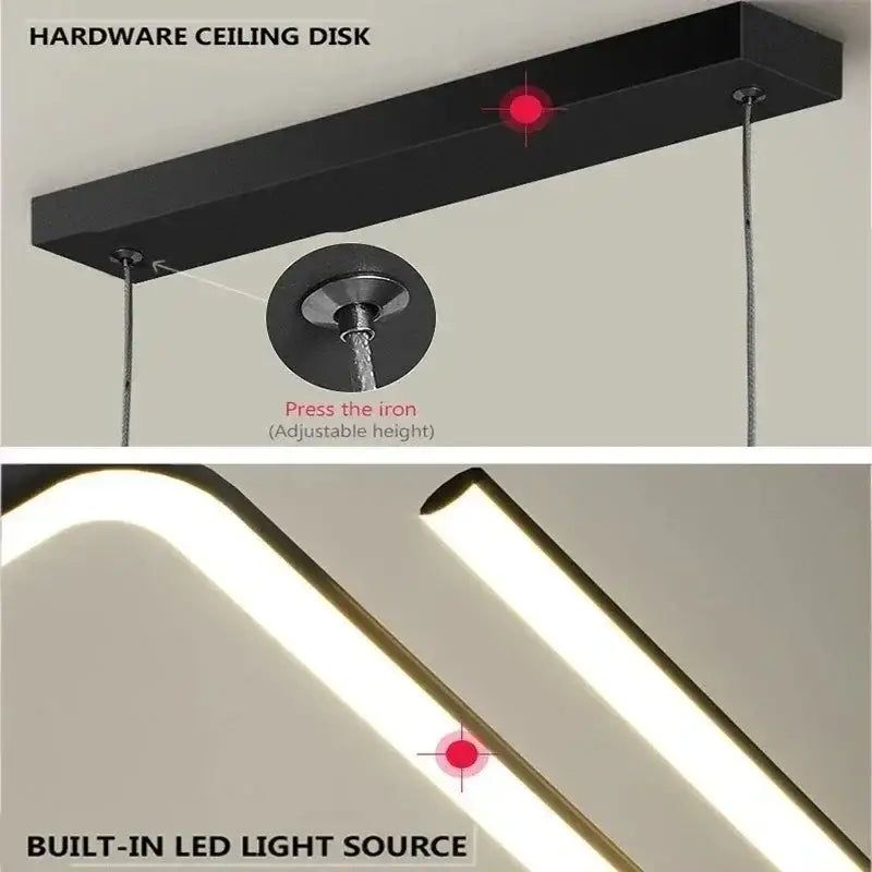 DecorBites™ Contemporary LED Pendant Lights 2-Head 90cm