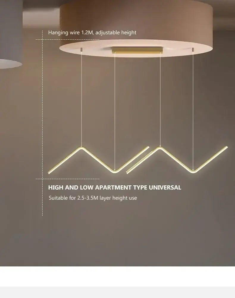 DecorBites™ Contemporary LED Pendant Lights 2-Head 90cm