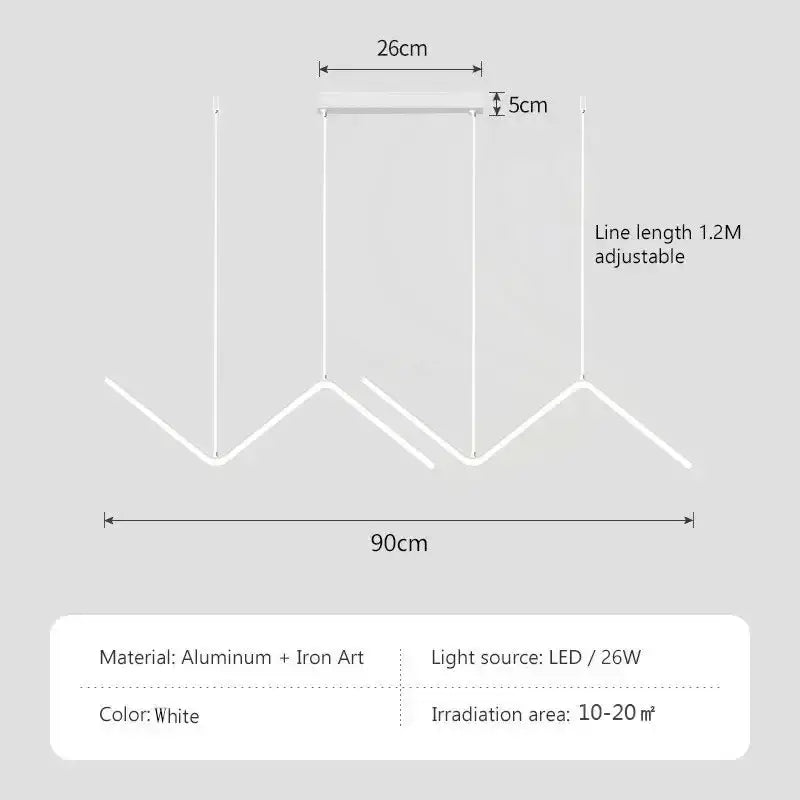 DecorBites™ Contemporary LED Pendant Lights 2-Head 90cm