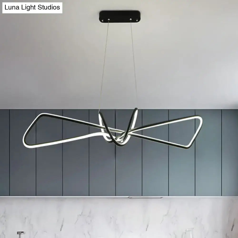 DecorBites™ Contemporary Metal Dining Room Hanging Light Kit with Bowtie LED Island Lighting