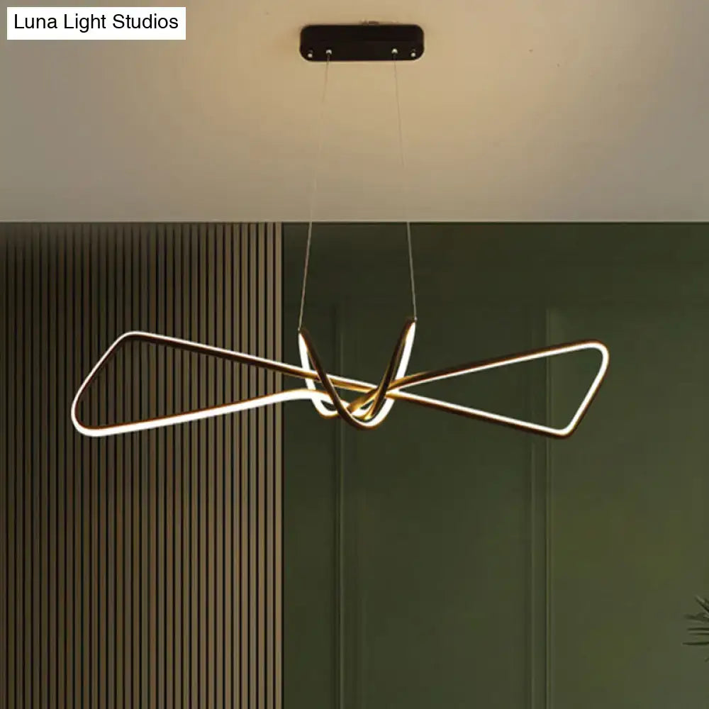 DecorBites™ Contemporary Metal Dining Room Hanging Light Kit with Bowtie LED Island Lighting