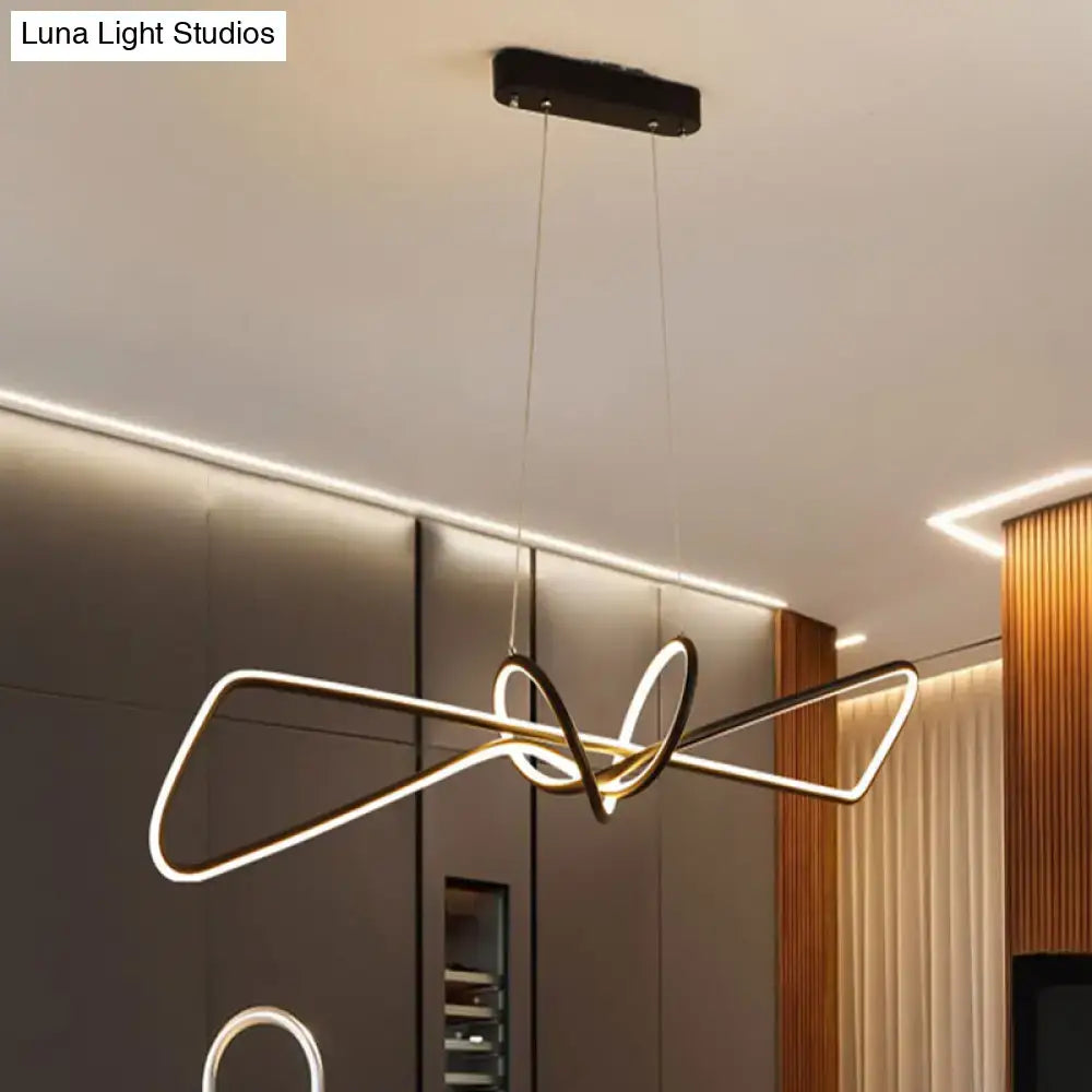 DecorBites™ Contemporary Metal Dining Room Hanging Light Kit with Bowtie LED Island Lighting