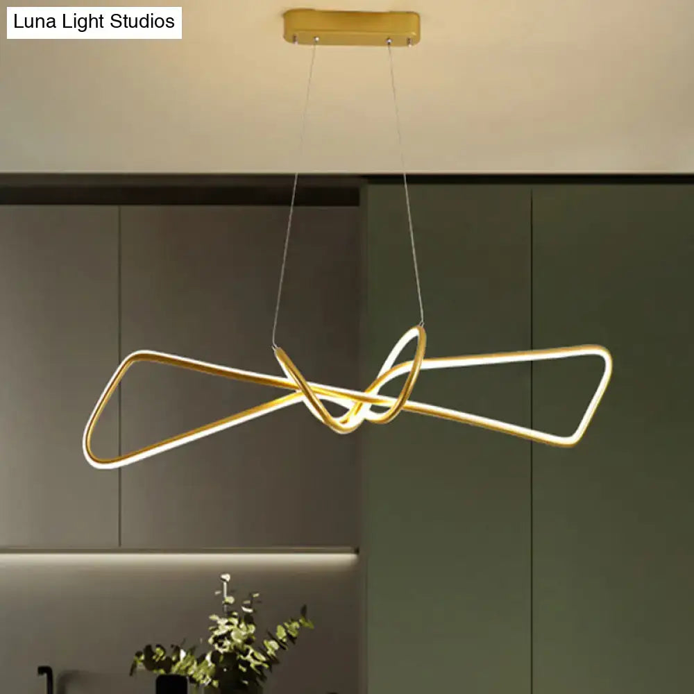 DecorBites™ Contemporary Metal Dining Room Hanging Light Kit with Bowtie LED Island Lighting