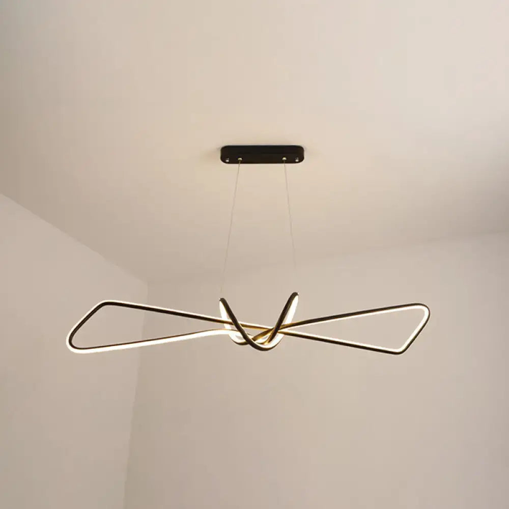 DecorBites™ Contemporary Metal Dining Room Hanging Light Kit with Bowtie LED Island Lighting