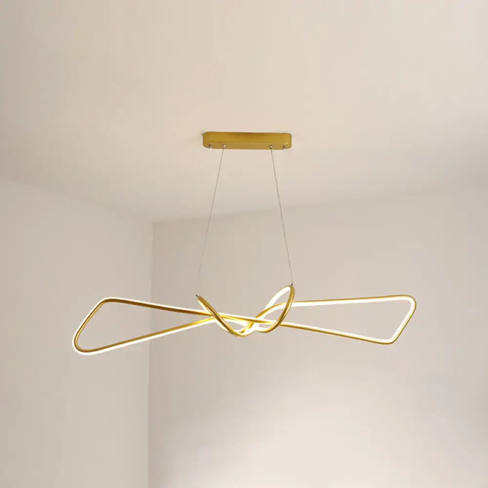 DecorBites™ Contemporary Metal Dining Room Hanging Light Kit with Bowtie LED Island Lighting
