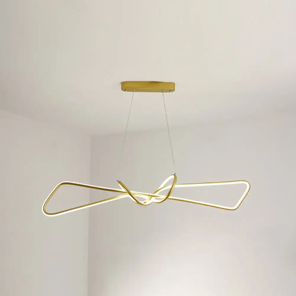 DecorBites™ Contemporary Metal Dining Room Hanging Light Kit with Bowtie LED Island Lighting
