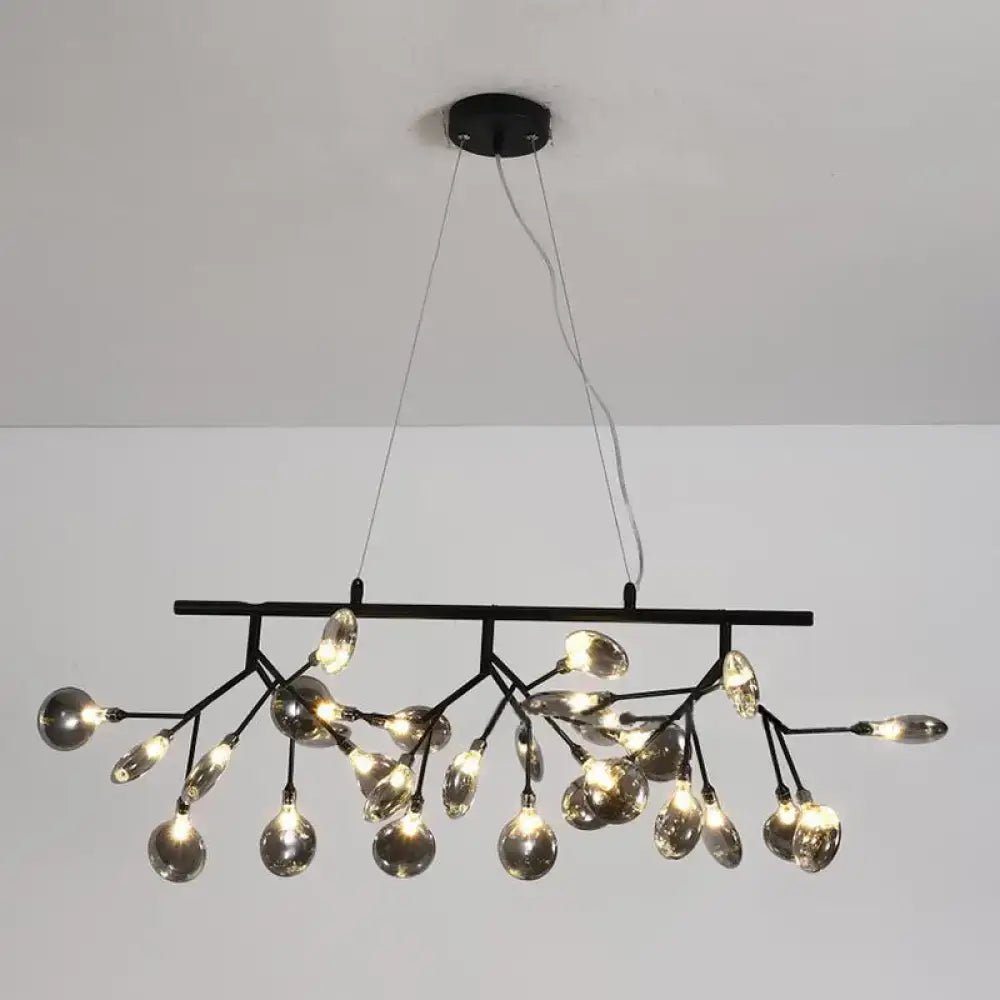DecorBites™ Contemporary Metal Pendant Lighting with Round Canopy for Bedroom - Island Branch Design